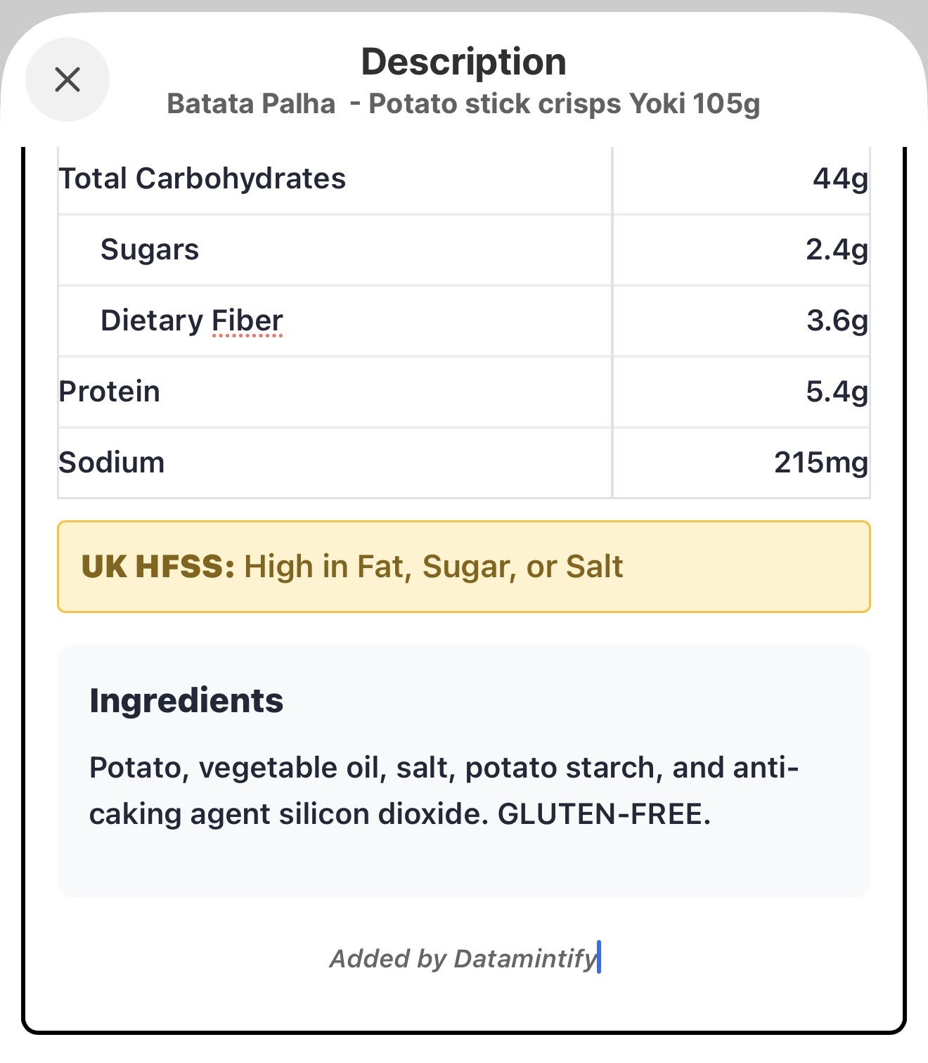 Real HFSS compliance status shown on a Shopify product page
